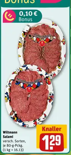 REWE Wiltmann pfeffer-salami Angebot
