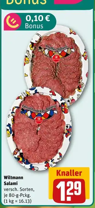 REWE Wiltmann pfeffer-salami Angebot