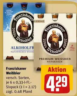 REWE Franziskaner weißbier Angebot