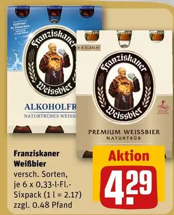 REWE Franziskaner weißbier Angebot