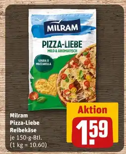 REWE Milram pizza-liebe reibekäse Angebot