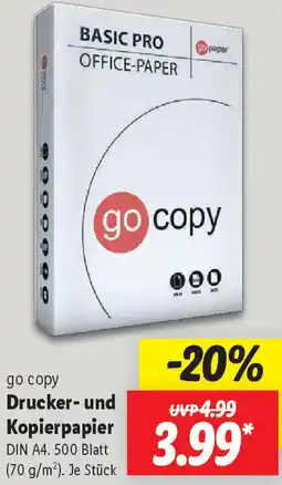Lidl go copy Drucker- und Kopierpapier Angebot