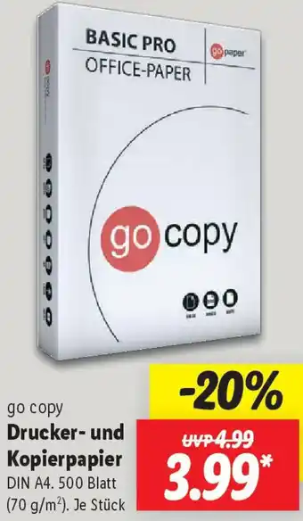 Lidl go copy Drucker- und Kopierpapier Angebot