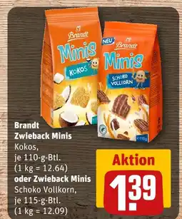 REWE Brandt zwieback minis kokos Angebot