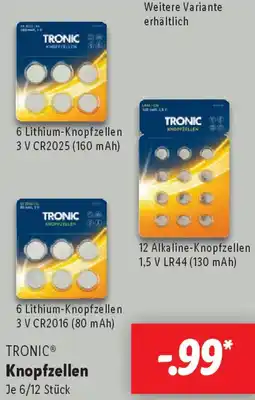 Lidl TRONIC Knopfzellen Angebot