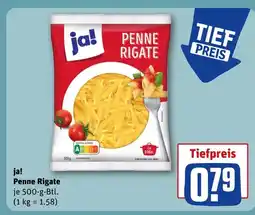 REWE Ja! penne rigate Angebot