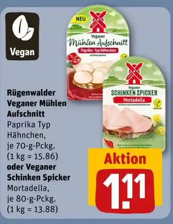 REWE Rügenwalder veganer mühlen aufschnitt paprika typ hähnchen Angebot