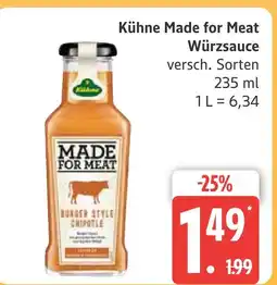 Marktkauf Kühne made for meat würzsauce Angebot
