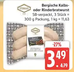 Marktkauf Steinhaus bergische kalbs- oder rinderbratwurst Angebot
