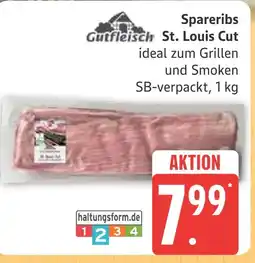 Marktkauf Gutfleisch spareribs st. louis cut Angebot