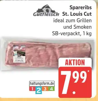 Marktkauf Gutfleisch spareribs st. louis cut Angebot