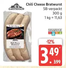 Marktkauf Gutfleisch chili cheese bratwurst Angebot