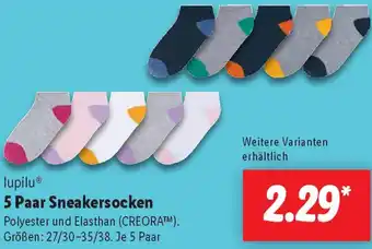 Lidl lupilu 5 Paar Sneakersocken Angebot