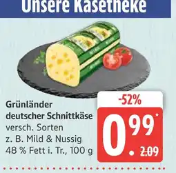 Marktkauf Grünländer deutscher schnittkäse Angebot