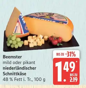 Marktkauf Beemster mild oder pikant niederländischer schnittkäse Angebot