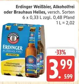 Marktkauf Erdinger weißbier, alkoholfrei Angebot