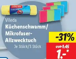 Lidl Vileda Küchenschwamm/ Mikrofaser Allzwecktuch Angebot