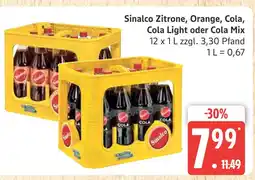 Marktkauf Sinalco zitrone, orange, cola, cola light oder cola mix Angebot