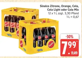 Marktkauf Sinalco zitrone, orange, cola, cola light oder cola mix Angebot