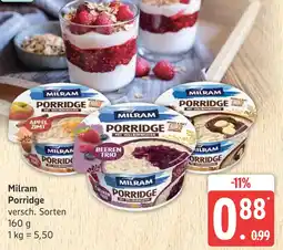 Marktkauf Milram porridge apfel zimt Angebot