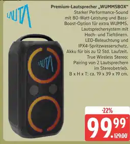 Marktkauf Lauta premium-lautsprecher „wummsbox“ Angebot