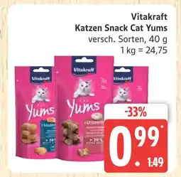 Marktkauf Vitakraft katzen snack cat yums Angebot