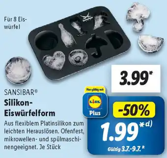 Lidl SANSIBAR Silikon Eiswürfelform Angebot