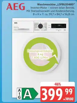 Marktkauf Aeg waschmaschine „l5fbu20480“ Angebot