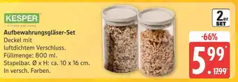 Marktkauf Kesper aufbewahrungsgläser-set Angebot