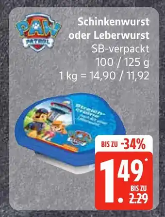 Edeka Paw patrol schinkenwurst Angebot