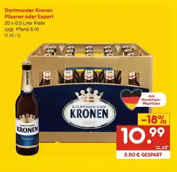 Netto Marken-Discount Dortmunder kronen pilsener oder export Angebot