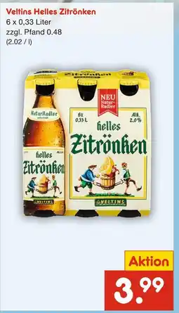 Netto Marken-Discount Veltins helles zitronken Angebot