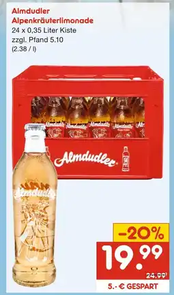 Netto Marken-Discount Almdudler alpenkräuterlimonade Angebot