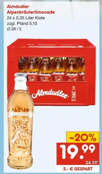 Netto Marken-Discount Almdudler alpenkräuterlimonade Angebot