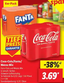 Lidl Coca-Cola/Fanta/ Mezzo Mix Angebot