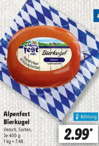 Lidl Alpenfest Bierkugel Angebot