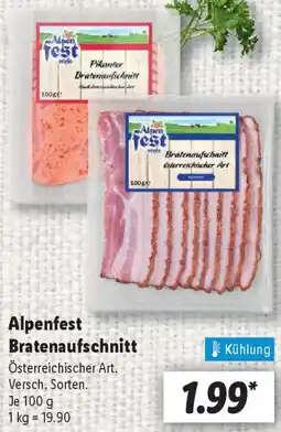 Lidl Alpenfest Bratenaufschnitt Angebot