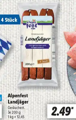 Lidl Alpenfest Landjäger Angebot