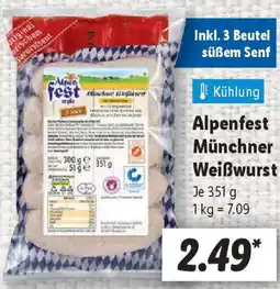 Lidl Alpenfest Münchner Weißwurst Angebot