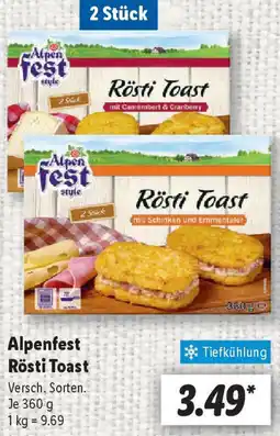 Lidl Alpenfest Rösti Toast Angebot