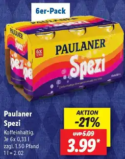 Lidl Paulaner Spezi Angebot