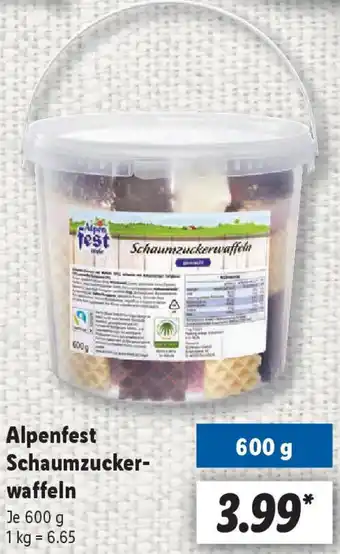 Lidl Alpenfest Schaumzuckerwaffeln Angebot