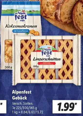 Lidl Alpenfest Gebäck Angebot