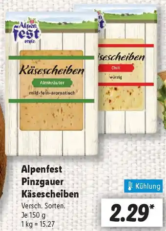 Lidl Alpenfest Pinzgauer Käsescheiben Angebot