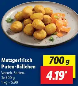 Lidl Metzgerfrisch Puten-Bällchen Angebot