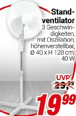 CENTERSHOP Standventilator Angebot