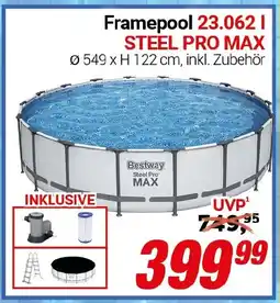 CENTERSHOP Bestway Framepool 23.062 l STEEL PRO MAX Angebot