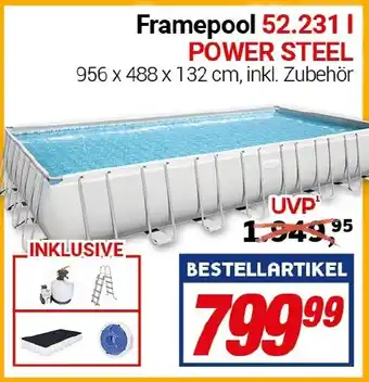 CENTERSHOP Bestway Framepool 52.231 l POWER STEEL Angebot