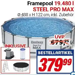 CENTERSHOP Bestway Framepool 19.480 l STEEL PRO MAX Angebot