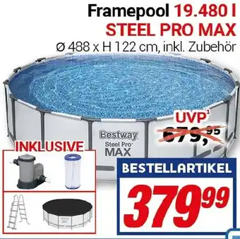 CENTERSHOP Bestway Framepool 19.480 l STEEL PRO MAX Angebot